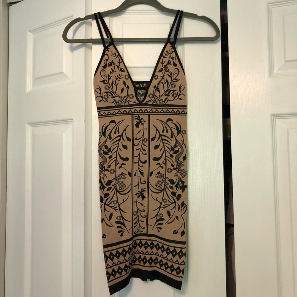 Free People Intimately Dress - tan and black